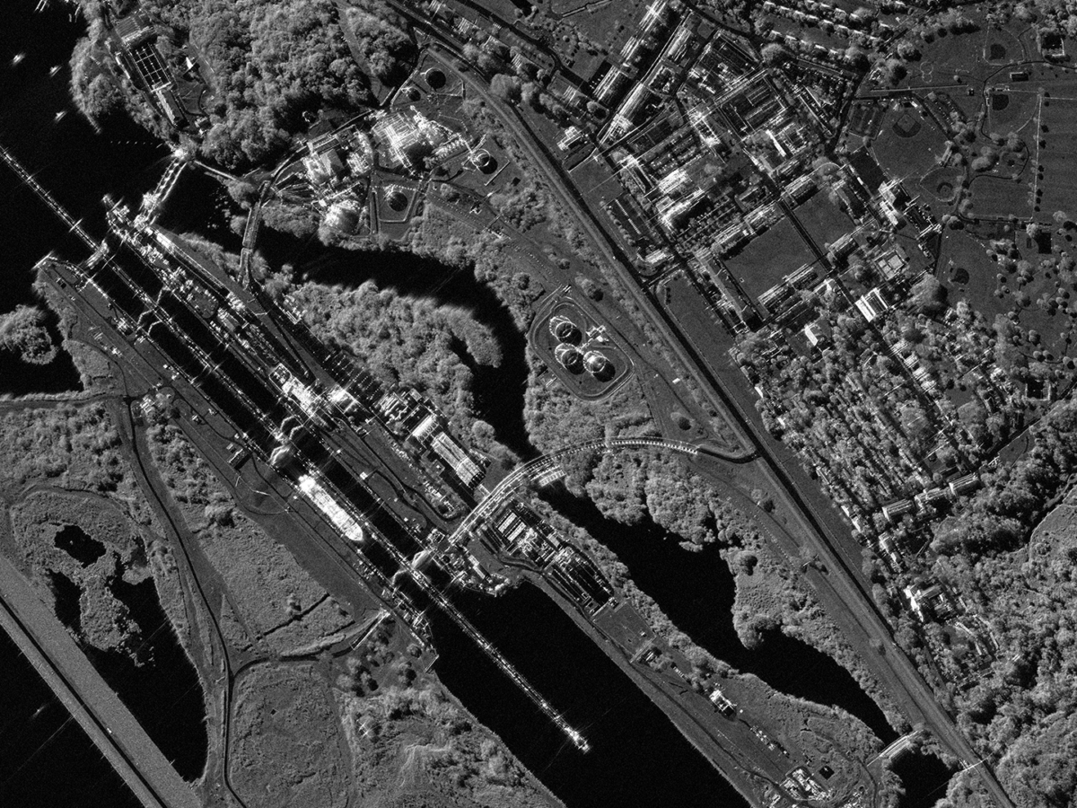 vista satelital canal panama