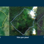 Comparación de la resolución de imágenes satelitales desde 30m hasta 30cm en Panamá.